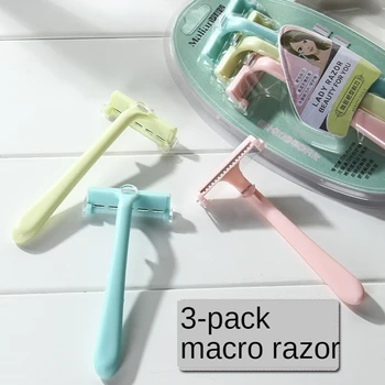 

3pcs/Set Portable Lady Manual Micro Shaving Shaver Leg Hair Shaver Macro Razor Body Hair Removal Tool