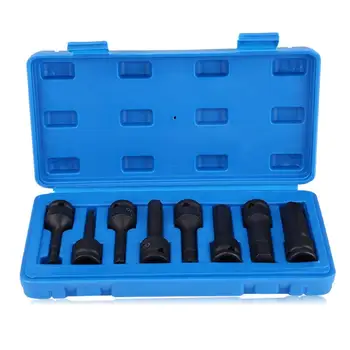 

8Pcs 1/2" Inch Drive Air Allen Hex Key Bit Socket Set H5-H19 Automobile Car Repair Tool