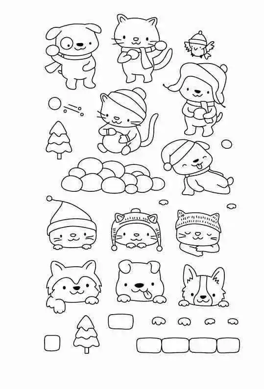 animal Transparent Clear Stamps for DIY Scrapbooking/Card Making/Kids Christmas Fun Decoration Supplies - Цвет: 11x20cm