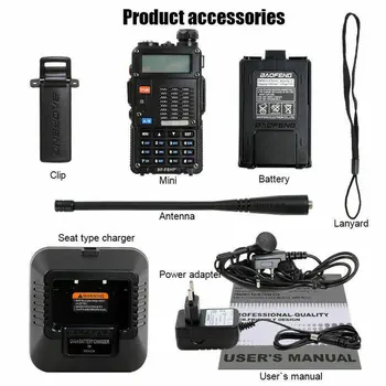 

Baofeng 7W BF-F8HP Walkie Talkie VHF/UHF Dual Band Dual Display Portable CB Ham Radio Station Amateur Police Scanner Radio