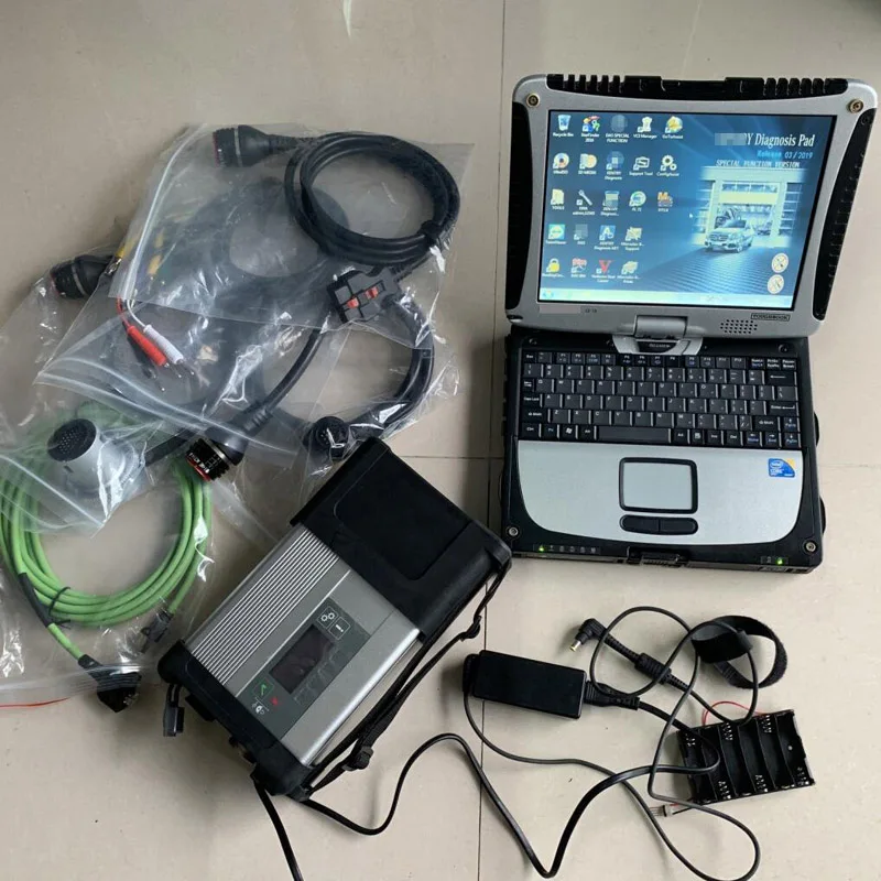 

mb sd connect c5 mb star diagnosis with laptop cf19 rugged pc cf-19 tablet 4g newest software in ssd ready to use