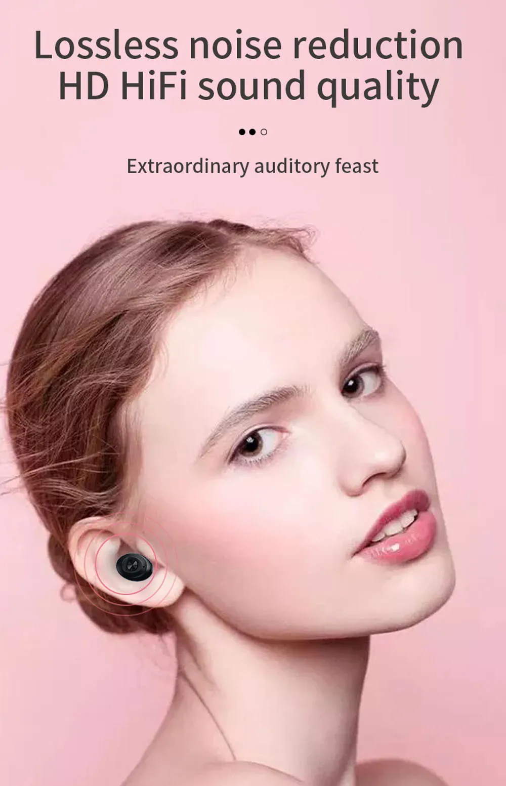 Водонепроницаемый IPX6 мини беспроводной Bluetooth наушники спортивный светодиодный цифровой TWS трогательный Ctrl наушник стерео Fone De Ouvido 50DEC20