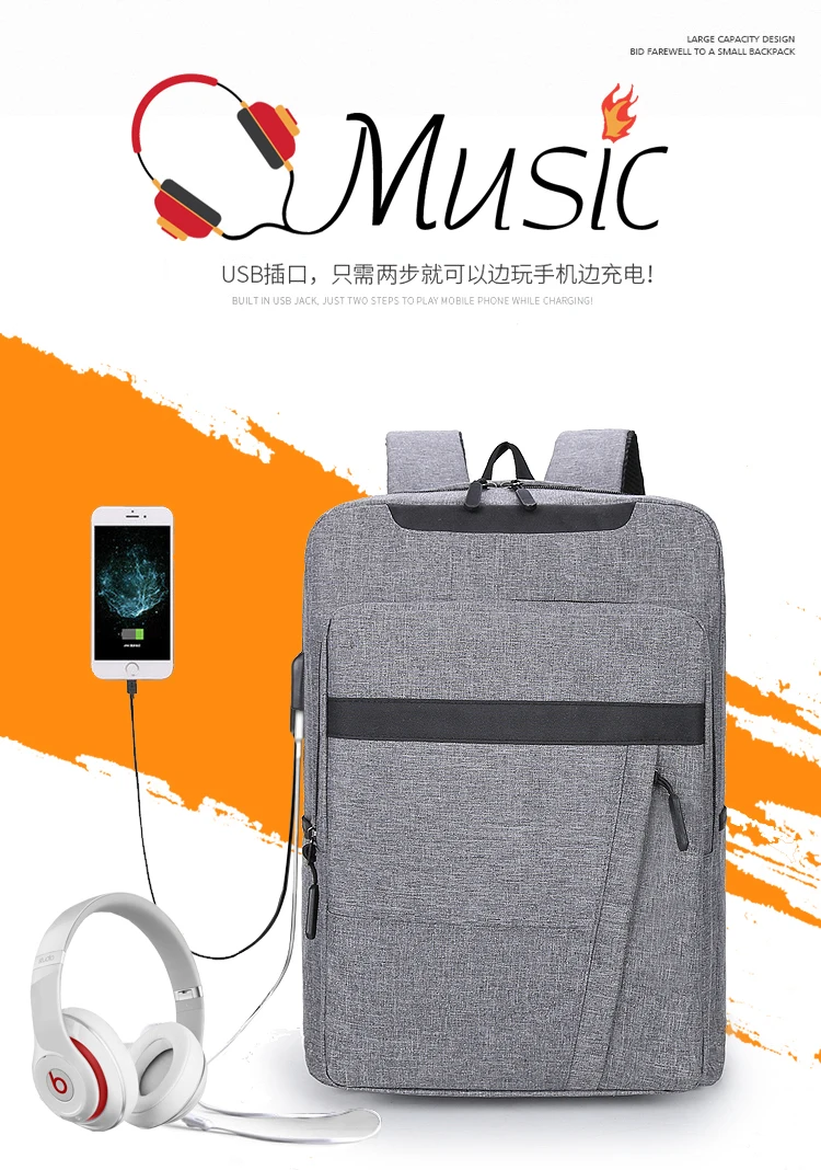 Litthing рюкзак для ноутбука с диагональю 15,6 дюймов, usb зарядка, мужские сумки для путешествий, противоугонные мужские рюкзаки, школьные сумки для мальчиков-подростков, большая ВМЕСТИТЕЛЬНОСТЬ