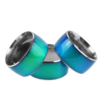 Different temperature sense discolor penis lock ball bondage cock ring male large size metal delay ejaculation Sex Toy man 4