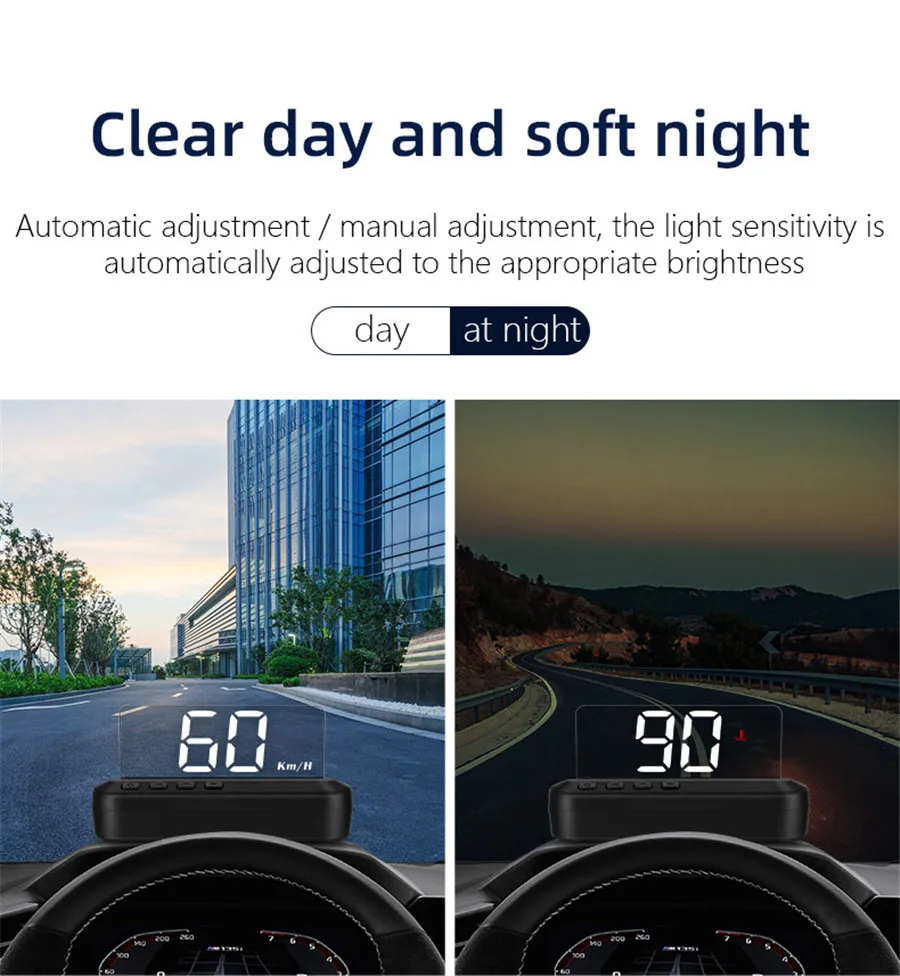 ӵ ӵ  Hud ̷  ˶, ο Obd2 ڵ б ÷   Rpm Kmh Mph