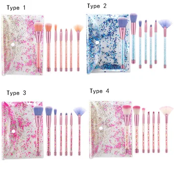 

7Pcs/set Diamond Glitter Makeup Brushes Foundation Blending Power Eyeshadow Cosmetic Beauty Make Up Tool Kit