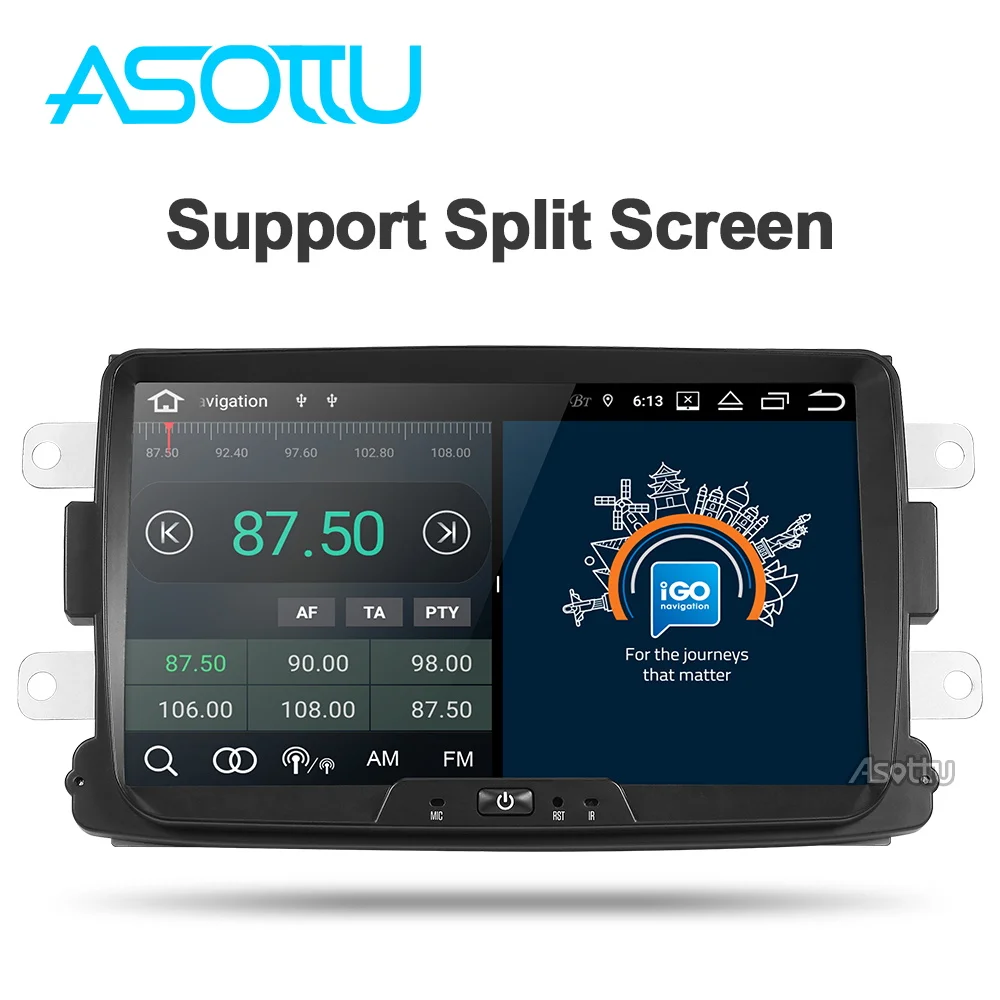 Best Asottu CLDA8071 PX30 android 9.0 car dvd for Renault Duster Dacia Sandero Captur Lada Xray 2 Logan 2 gps navigation car gps play 5