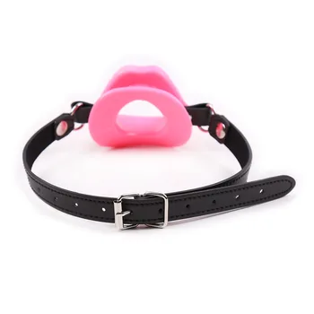 Female Blowjob Toy Sex Slave Silicone Lips O Ring Open Mouth Gag Oral Fetish Bdsm Bondage Restraints Erotic sexual toys adult 6