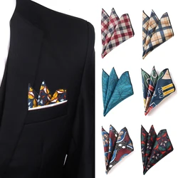 Mouchoir de poche carré en mousseline de soie pour hommes et femmes, imprimé Floral, costume mouchoir carré, serviettes, écharpes pour dames 