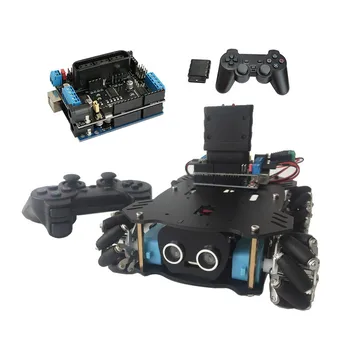 

4WD Smart Car Chassis Mecanum Wheel Chassis Unfinished + Wireless Controller (No Ultrasonic Module)