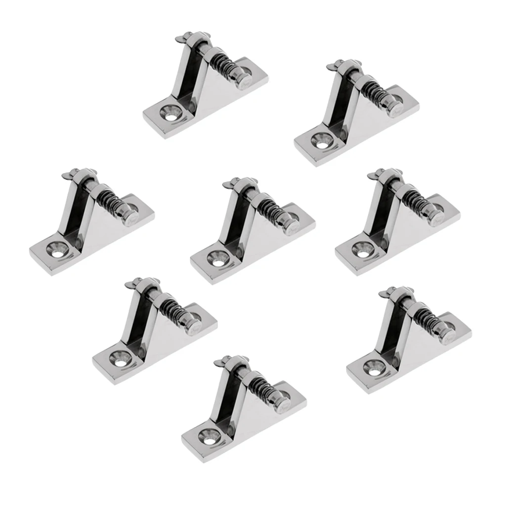 8x Stainless Boat Fittings Bimini Top Deck Hinge Marine Rail Mount Pin