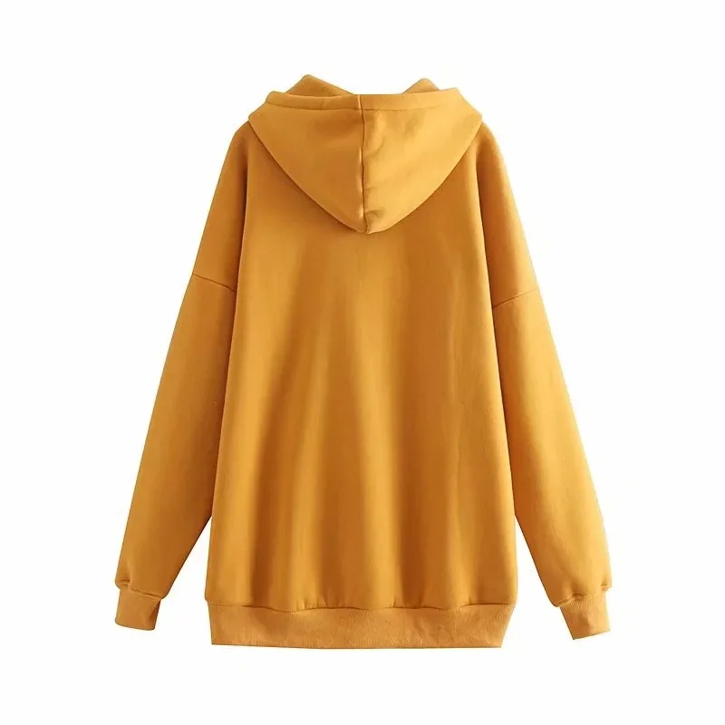 LTD1199267 Новинка, однотонные Лоскутные толстовки с карманами и завязками, Женский пуловер, свитшот с капюшоном, верхняя одежда Vestidos