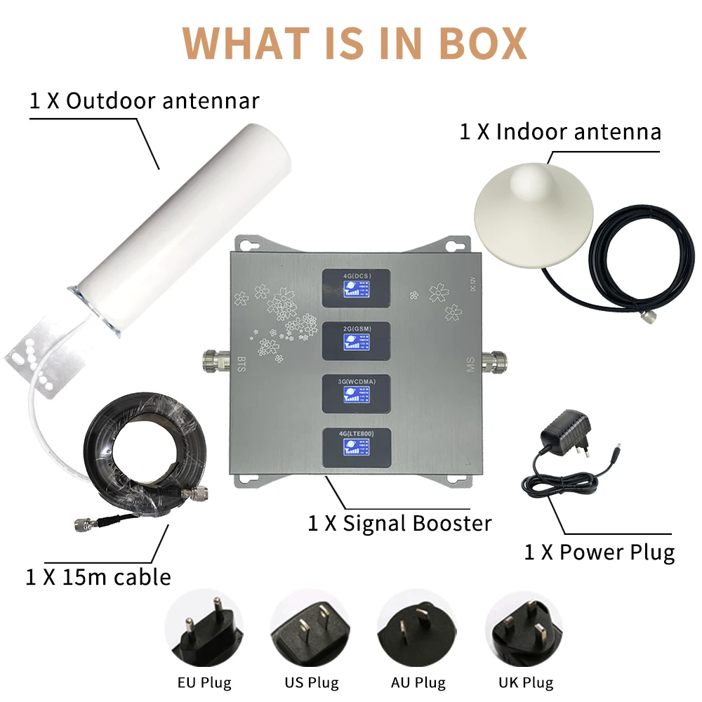 Signal Booster 2G 3G 4G Cellular Signal Amplifier