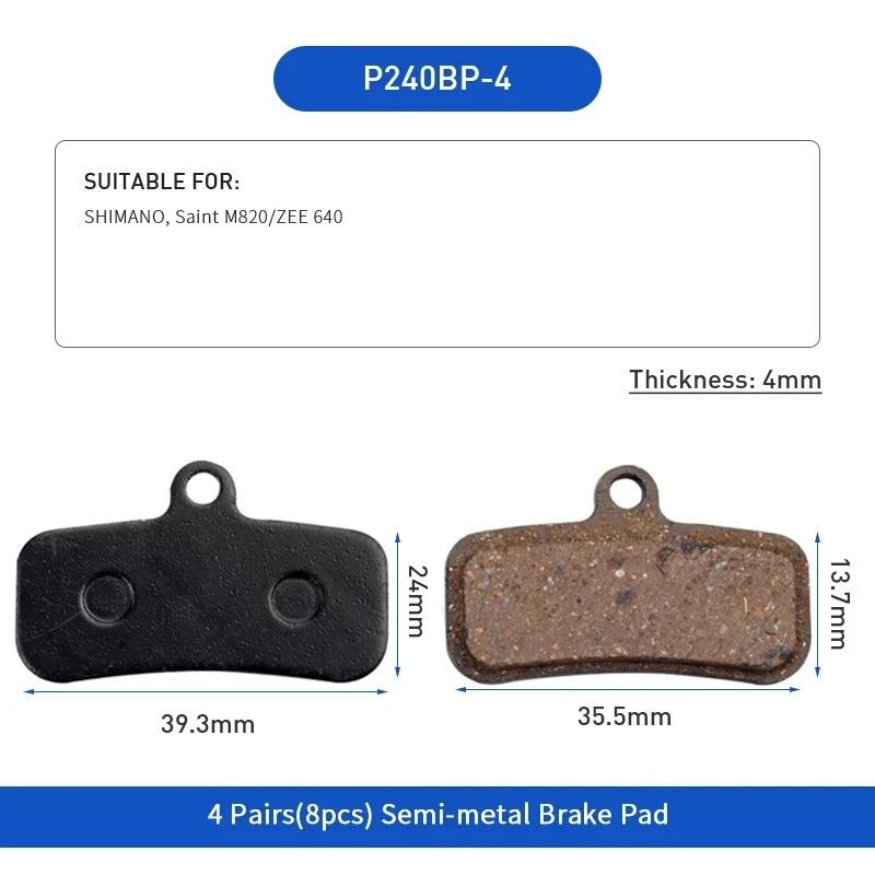 1Pairs/2PCS MTB Mountain Hydraulic Disc Brake Pads Semi-Metallic Bike for SHIMANO SRAM AVID HAYES Cycling Part | Спорт и развлечения