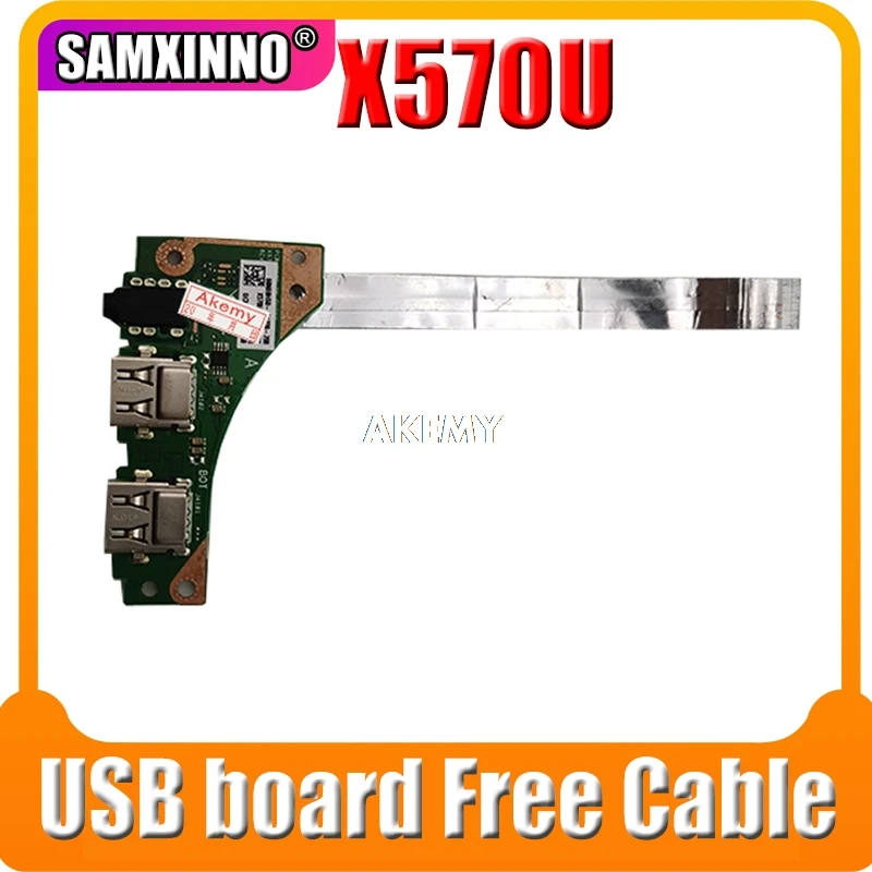 For Asus YX570U YX570UD X570U X570UD IO USB Headphone jack Board with cable