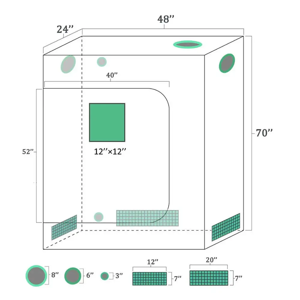 Mars Hydro Indoor Grow Tent 1680D Durable Reflective