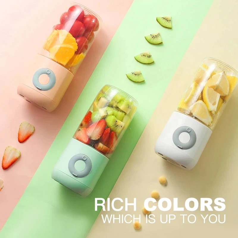 500ML Six-knife Electric Juicer Smoothie Blender Cup Mini Portable USB Blenders Wireless Press Juicers Charging Hand held Juicer