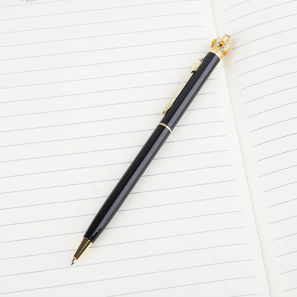Cute Kawaii Diamond Crown Ballpoint Pens For School Office Supplies Writing Stationery