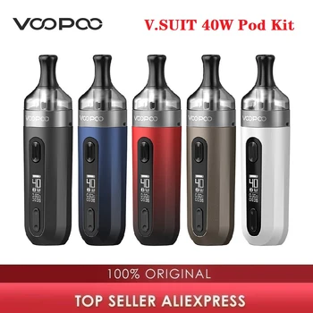 

New Original VOOPOO V.SUIT 40W VW Pod Kit 1200mAh Built-in Battery & 2ml Pod Fit PnP-TR1/ PnP-TM2 Coils E-cig vape kit vs Drag X
