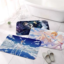 

Sakura Kinomoto Printed Flannel Floor Mat Bathroom Decor Carpet Non-Slip For Living Room Kitchen welcome Doormat