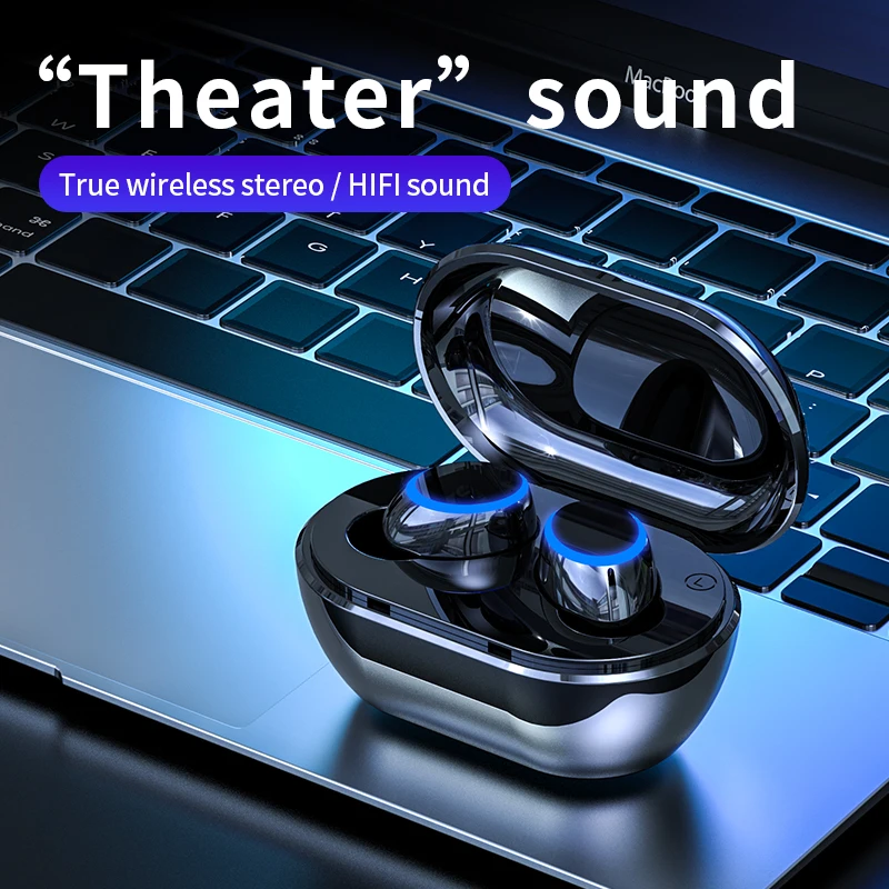 Baratos Auriculares Bluetooth A2 tws auriculares inalámbricos control táctil 8D sonido Hifi auriculares estéreo 5,0 para todos los teléfonos inteligentes