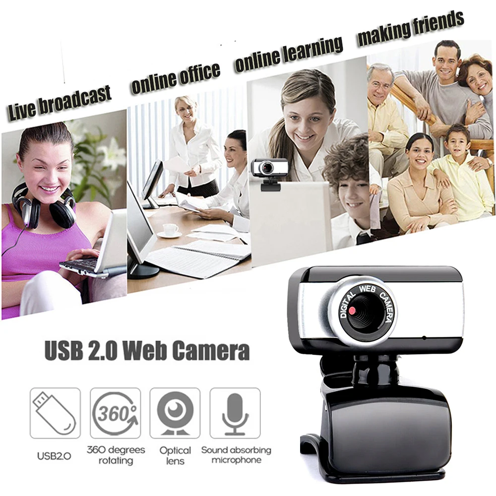 USB 2 0 HD веб-камера для компьютера ноутбука цифровая видеокамера практичная камера