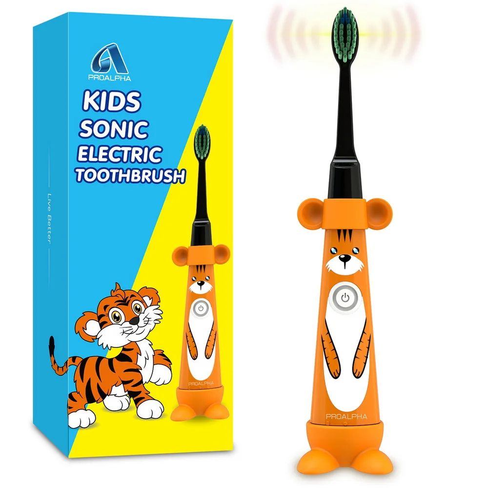 

Sonic Kids Electric Toothbrushes for Toddlers,Children Powered Toothbrush with Soft Brush Heads Includes Battery for Kids 3+