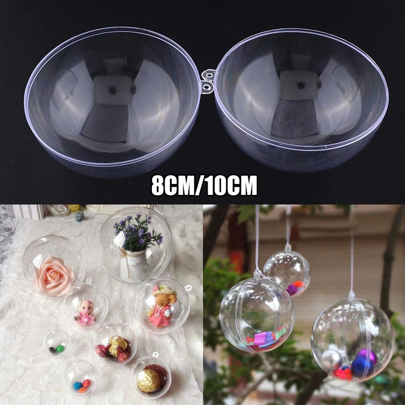 

Christmas Decorations Xmas Hanging Decor Decor 8cm Clear Decoration Party Tree Toy Hangers