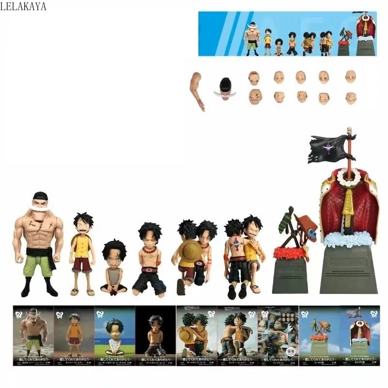 9pcs Set New Anime One Piece Thanks For Your Love Childhood Luffy Edward Newgate Tombstone Death Of Ace Pvc Action Figure Toy Action Figures Aliexpress