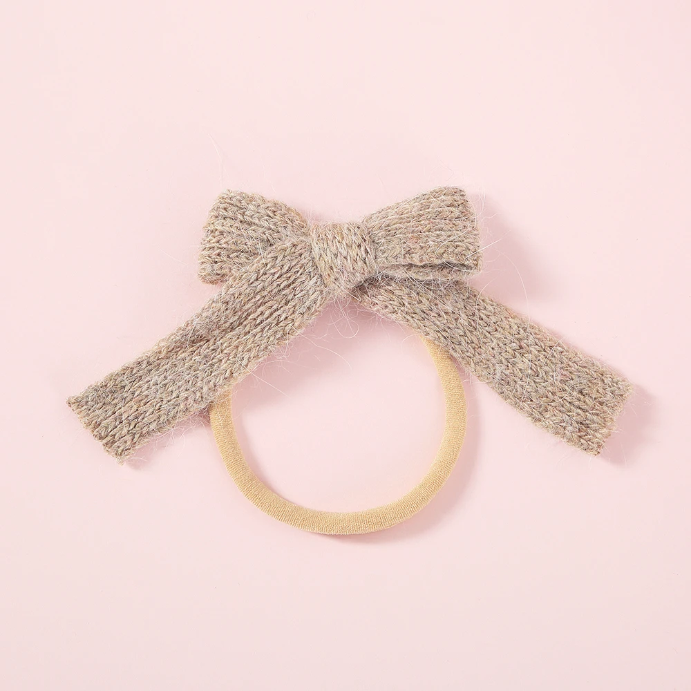 color 3 headbands 1 шт.; вязаные заколки для волос с бантом для девочек; милый бант; заколки для волос; свитер с бантом; аксессуары для волос для детей; украшения для волос для малышей - Цвет: color 3 headbands