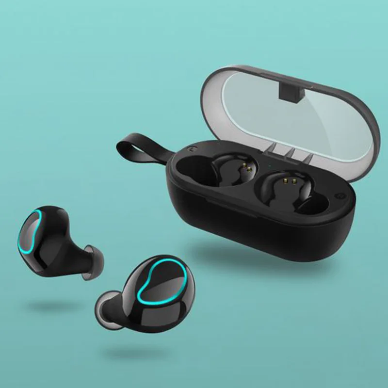 Bluetooth 5,0 беспроводные наушники HD Аудио гарнитура 5,0 в ухо стерео HD звук громкой связи вызов IPX5 400 мАч батарея коробка зарядка