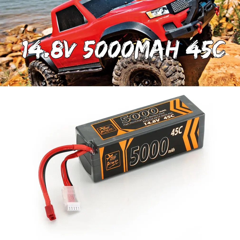 ZOP power RC Lipo батарея 14,8 V 5000mAh 45C перезаряжаемая Lipo батарея T Разъем для RC гоночный Дрон вертолет автомобиль Лодка