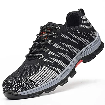 

Men Steel Toe cap anti-smashing Winter Autumn new style Work shoes with steel toe cap indestructible swaterproof Safety shoes
