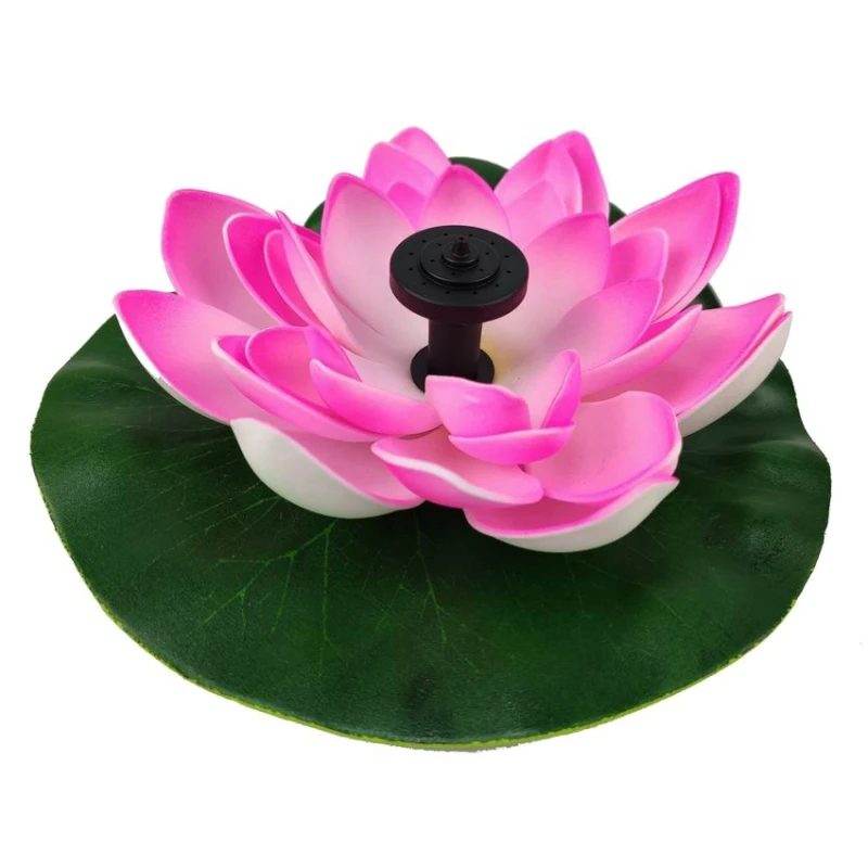 На солнечных батареях плавающий искусственный цветок, Лотос пруд украшения для фонтанов фонтан сад пейзаж для украшения сада - Цвет: Розовый