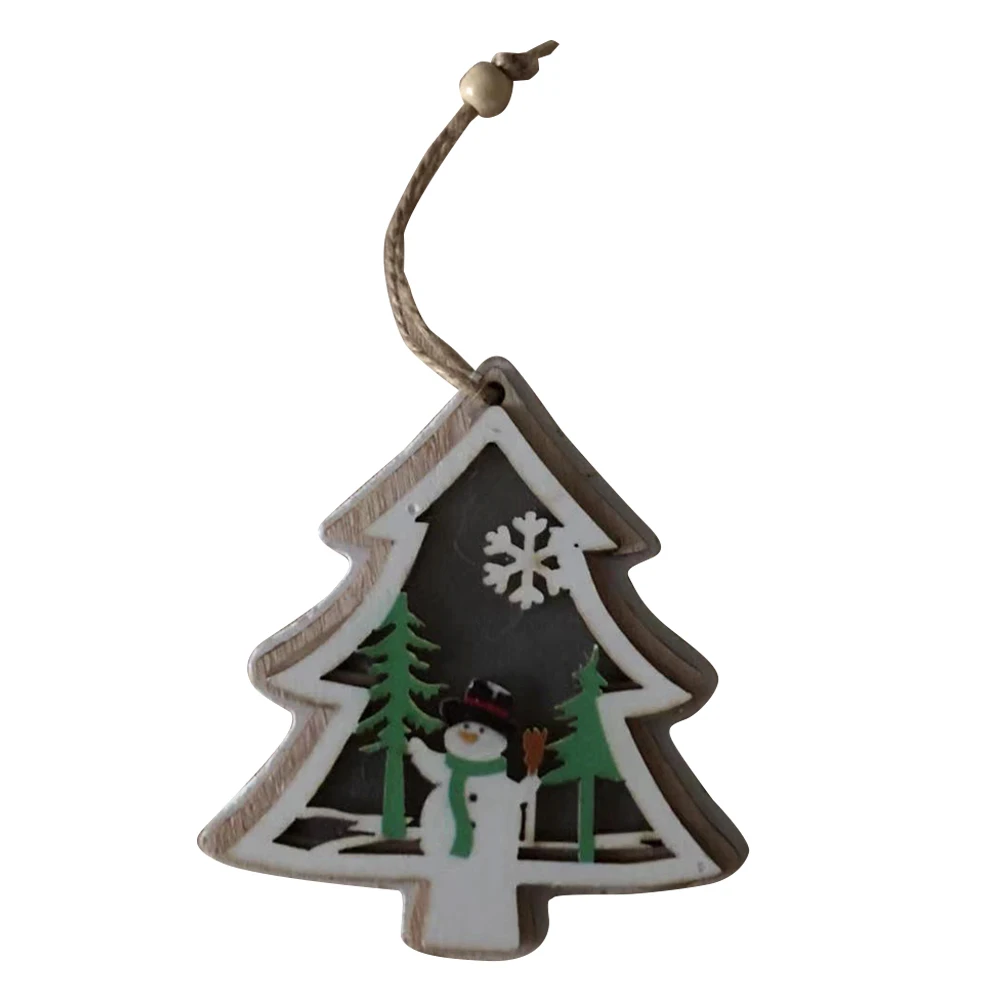 Christmas Tree Подарочная Подвеска для вечеринок светодиодная Рождественская елка украшение для дома и отдыха садовые деревянные ремесла портативный подвесной орнамент ночные светильники Настольный - Цвет: Christmas Tree