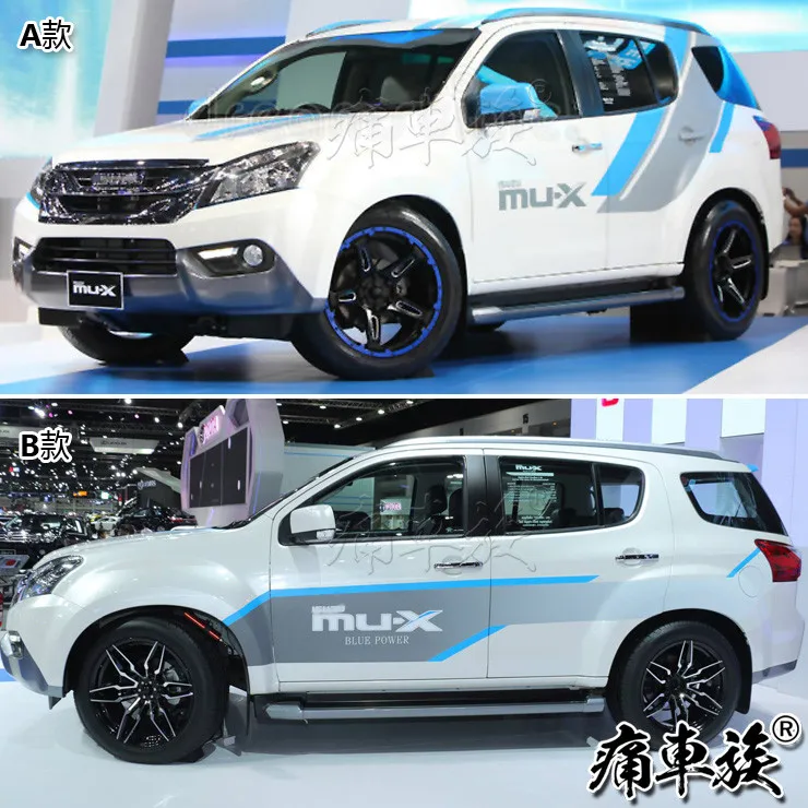 Стикер для автомобиля Isuzu mu-X, украшение для двери кузова, наклейка с цветком, цветная панель mu-X blue drive, декоративная наклейка для ремонта