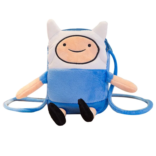Finn & Jake Figure Crossbody Bag Swag Rap Plush Coin Bag Phone Bag Anime Advanture Robert BMO Bag Stuffed Toys For Children 1