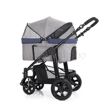 

Medium and large pet stroller high-end dog paparazzi hand push rescue dog out stroller bag separation