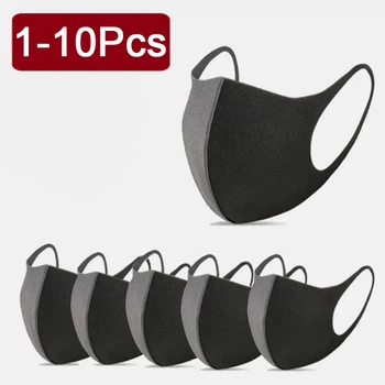 

Solid Color Unisex Cotton Dustproof Kpop Woman Men Mouth Mask Half Muffle Face Mask Anti-Bacterial Respirator Classic Black Mask