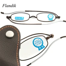 360 градусов вращающийся очки для чтения с чехлом анти голубой луч ультралегкий Портативный очки для пресбиопии+ 1,00+ 1,50+ 2,00+ 2,50+ 3,00