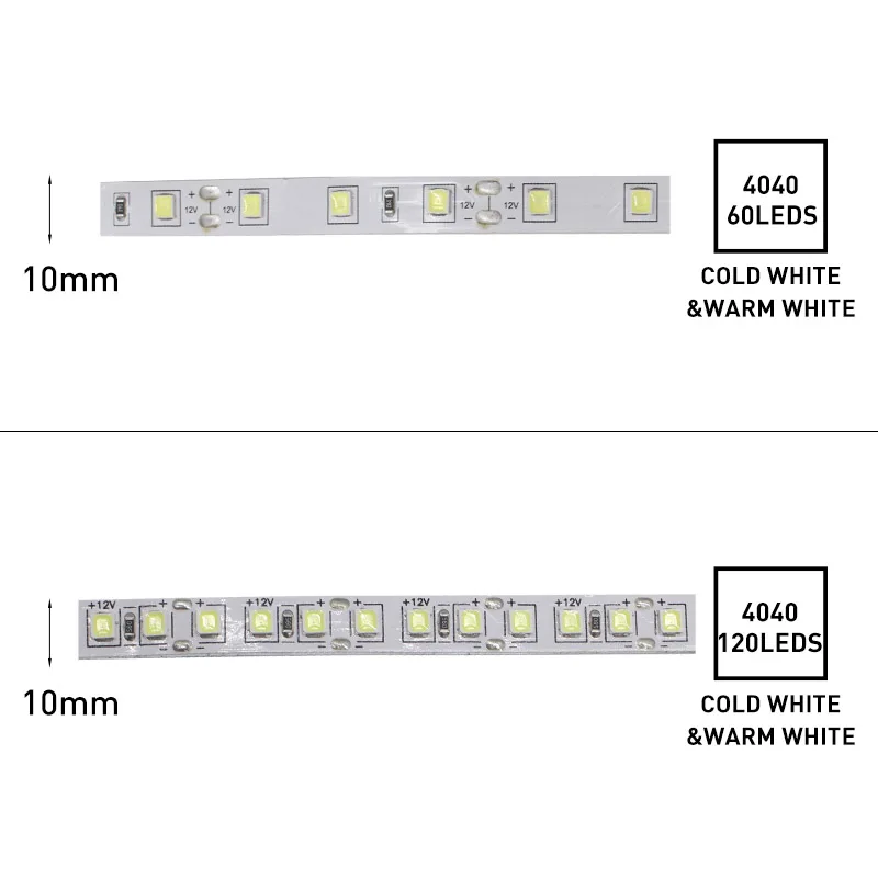 0,5 м 1 м 2 м 3 м 4 м 5 м не водонепроницаемый светодиодный светильник SMD4040 гибкий светодиодный светильник ярче Теплый/Холодный белый DC 12 В для внутреннего дома