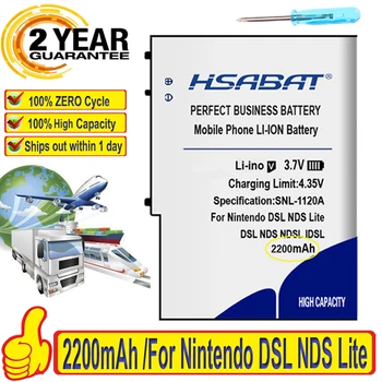 

100% Original HSABAT 2200mAh Battery For Nintendo DSL for NDS Lite for DSL NDS DSLNDS