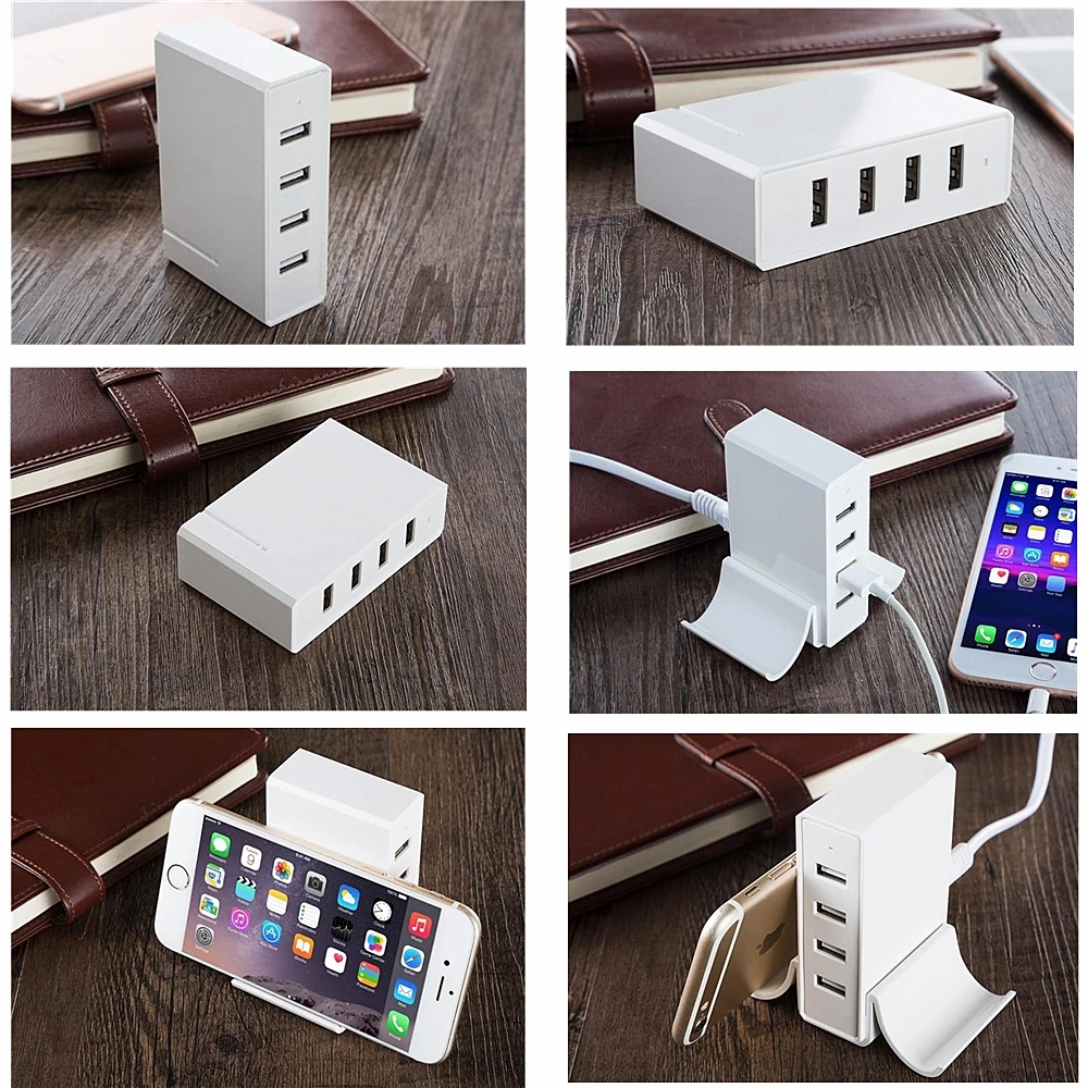 4USB Quick Charge 3C Сертифицированный 5V2. 4AUSB Зарядное устройство для мобильных телефонов и планшетов универсальная зарядная головка