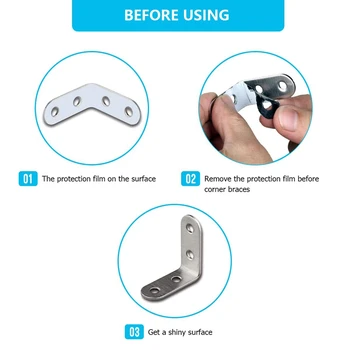 

24 Pieces Stainless Steel Corner Braces (1.57 X 1.57 Inch,40 X 40 Mm) Joint Right Angle Bracket Fastener L Shaped Corner Fastene