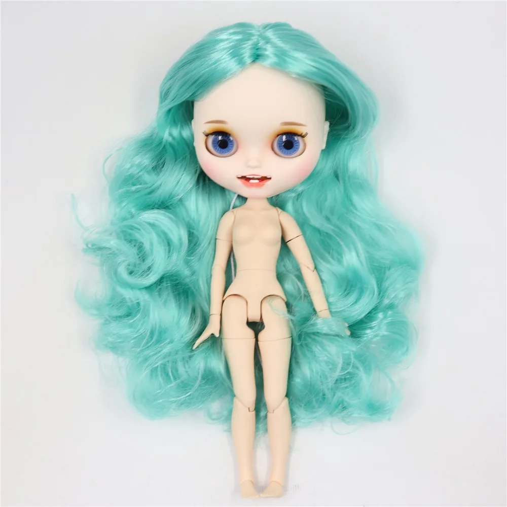 Ледяная фабрика blyth кукла белая кожа шарнир тела пользовательская кукла bjd игрушка матовое лицо с зубами голая кукла 30 см