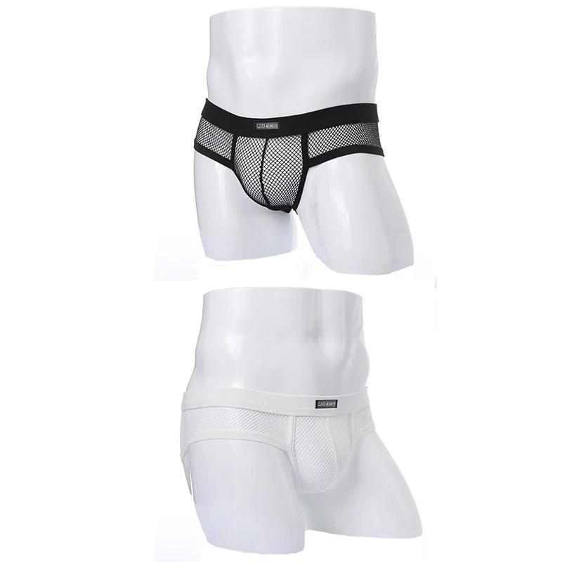 

2pcs Men Briefs Mesh Transparent Underwear Sexy Qucik Dry Breathable Mens Panties Male Net Lingerie Underpants Comfortable