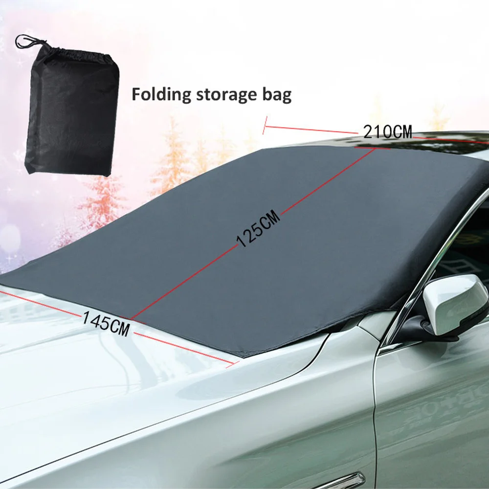 Windshield Sunshade Car Sunshade Windshield Sun Shade Car Snow Shield Car Cover Magnetic Car Front Windscreen Cover Automobile Sunshade Cover Car Windshield Snow Sun Shade Waterproof 210*120cm