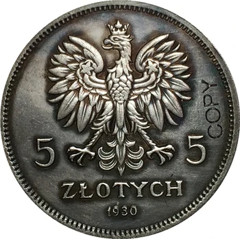 

1930 5 Zlotych Poland coins copy