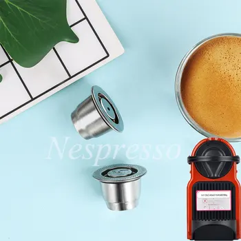 

Crema Version for Nespresso Coffee Capsule Reusable Stainless Steel Coffee Filter Espresso Pod for Mini D30 Machine with Tamper