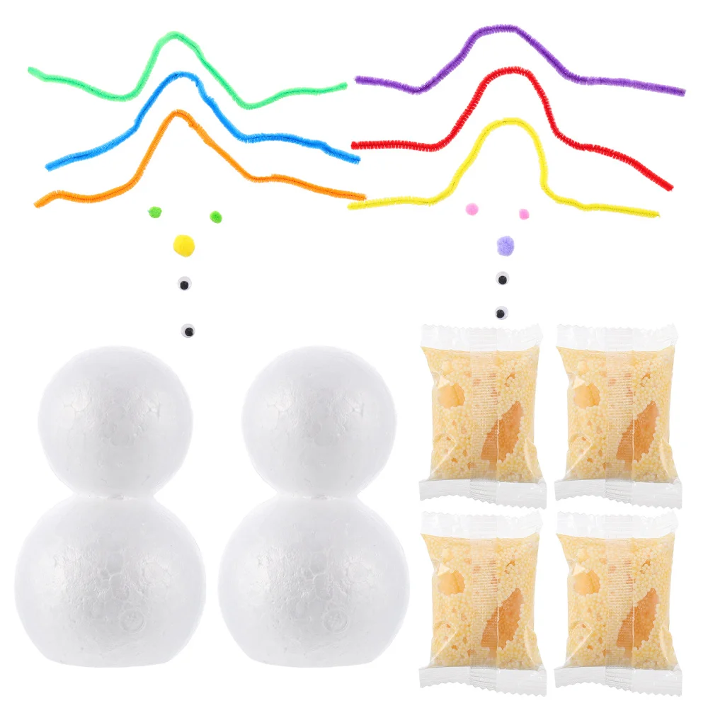 

1 Set Christmas Snowman Model Child DIY Toy Creative Snowman Making Materials